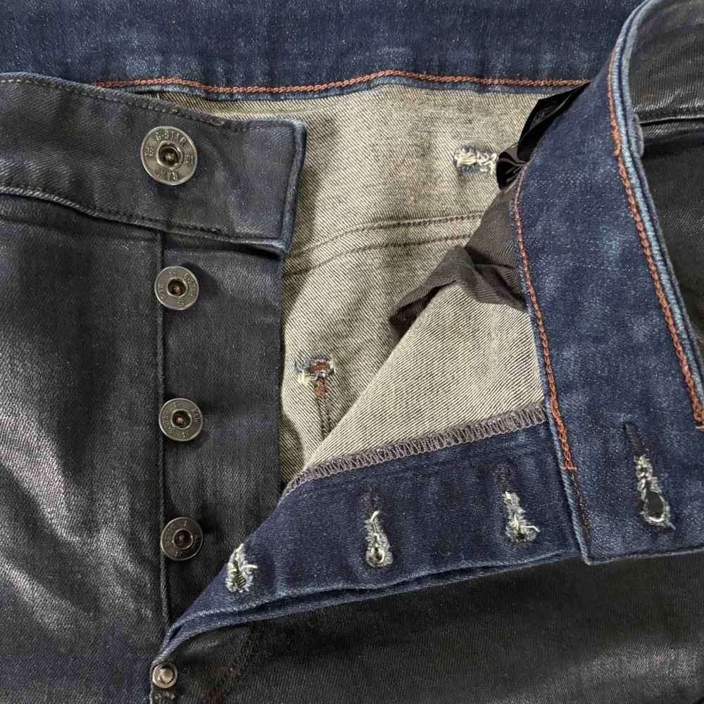 G Star Raw 5620 3D Slim Jeans Shiny Blue Black Size 38X36